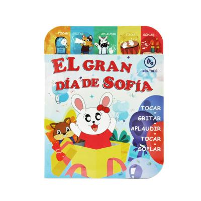 China Eductional Preschool Toys Fun Game Learn Big Children's Day Ellie's Day Interactive Book Baby Storybook Loud Sound Book Baby Story Book for Children for sale