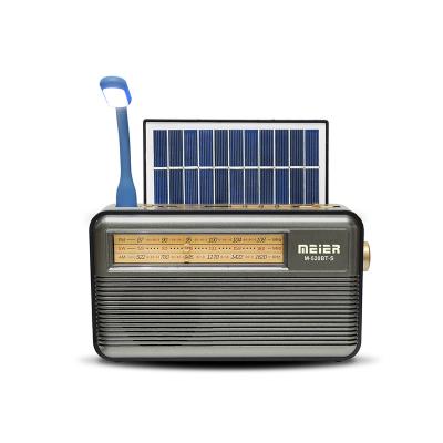 China Bass Speaker Portable Retro Rechargeable Battery Power Bank Wireless Speaker Usb/Tf Card AM Fm Switch Charging Solar Radio With Reading Light for sale