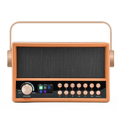 China Pure Wood Yard Party Fm Dab Radio Db-668 Retro Elegant Nordic Luxury Vertical Wooden Home Style Digital Display FM Digital Radio Wfr-30 Dab Radio for sale