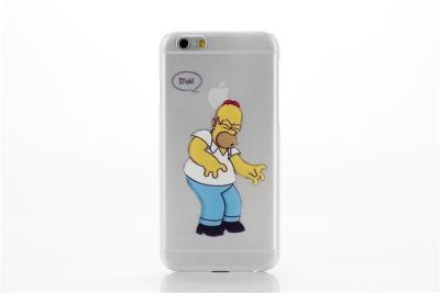 China Transparent Simpson Hand grasp the logo cell Plastic Mobile Phone Cases Covers for sale