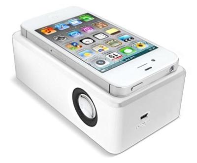 China Magic Mini  Wireless Induction Speaker , White Mobile Phone Audio Interaction Speaker for sale