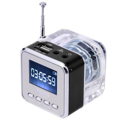 China Crystal Digital Portable Mini USB Speaker , mini USB MP3 player with Micro SD / TF / USB FM for sale