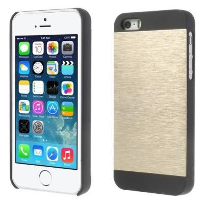 China MOTOMO Brushed Aluminum Metal Cell Phone Cases for iPhone 5/5S Champagne Gold for sale