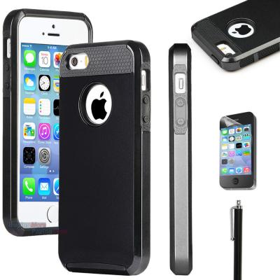 China Black Hybrid Shockproof Hard Rugged Cases For Apple iPhone 6 4.7 inch for sale