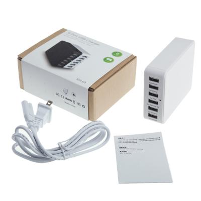 China iPhone 6 / iPad 45W 5V 6.5A 6 Port USB Charger , portable USB charger for sale