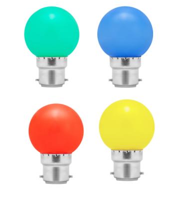 China Factory direct sale 1w residential mini globe G45 colored led bulb lamp base B22 led bulb for holiday decoration for sale