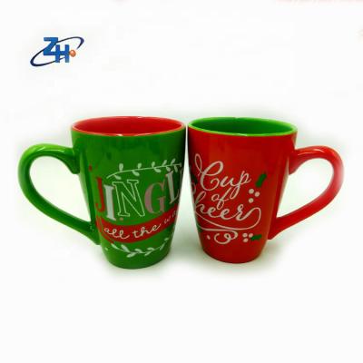 China Viable Festival Promotional Printing Decal Customized Christmas Ceramic Mugs for sale