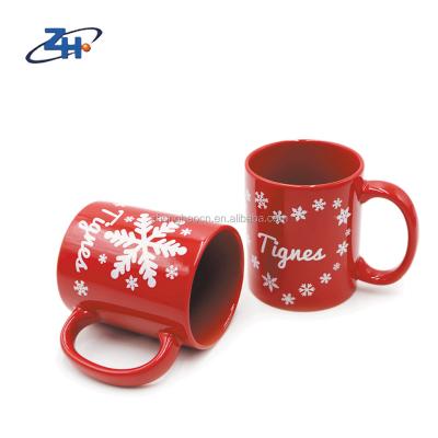 China Drinking Economical Hot Sale Custom Ceramic Mug With Christmas Design Wholesale for sale