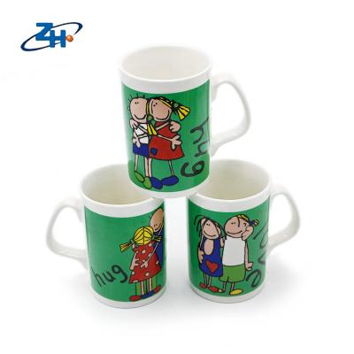 China Viable Shape & Decal Birthday Gift Custom Porcelain Ceramic Mug for sale