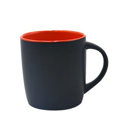 China Sustainable Reusable Promotional Custom Printed Plain Matte Black Ceramic Mug For Sale for sale