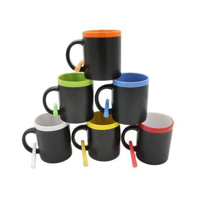 China Viable Custom Factory Black Inner Gloss Color Ceramic Coffee Table Mugs For Sale for sale