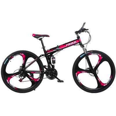 China Aluminum Alloy Carbon Steel 26 Inch Speed ​​Brake Shoulder Suspension Ply Bicycles 24 Double Alloy Folding Twin Disc Bicycle Mountain Bike for sale