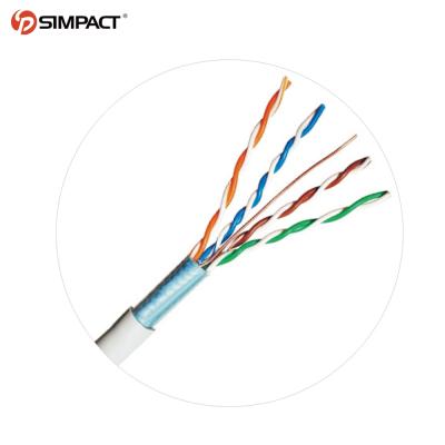 China High Quality Telecom Communication Network 24awg FTP SFTP PVC 1000ft 305m CCA Since Cat5e Lan Network Cable for sale