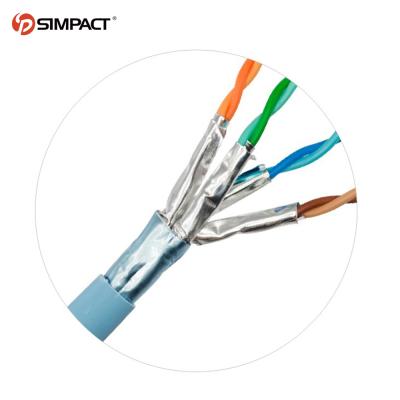 China Telecom Communication Price Best High Speed ​​4 Pair 23awg 305m 600 MHz SFTP FFTP Since Lan Cat7 Network Cable for sale