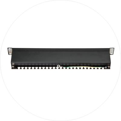 China Network impact 19 inch 24Ports Cat6A patch panel for sale