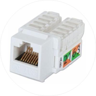 China Network Simpact Best Selling 90 Degree White Amp RJ45 UTP CAT6 Keystone Jack for sale