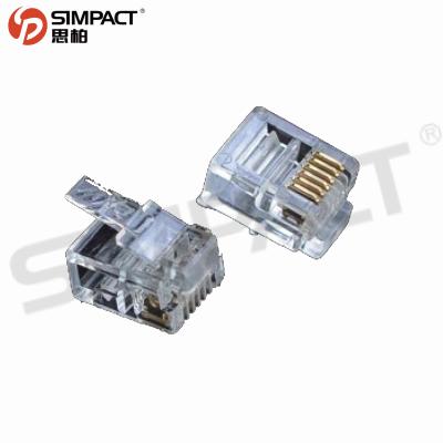 China Network simpact RJ45 EZ connector cat6 network cable socket connector high pass through type toolless connector for sale