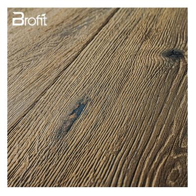 China Fishbone Distressed Shallow Deep Swept Herringbone Process Customized Real Multi-Layer Engineered Wood Flooring for sale