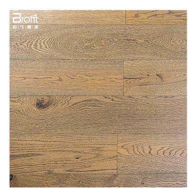 China Modern Customization Modern Warm White Washed Interior Luxury Oak Engineered Wood Flooring for sale