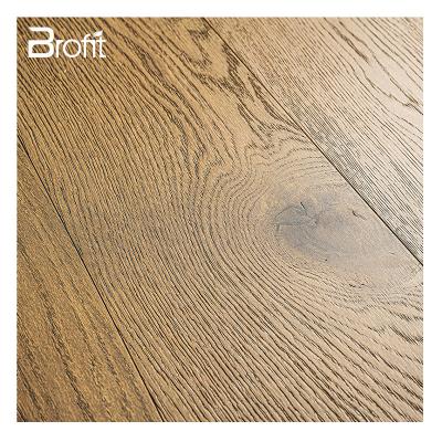 China Modern Original Real Wood Grain Delicate Handmade Brushed Engineered Wood Flooring for sale