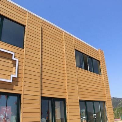 China Contemporary Linear Canopy 84R Exterior Wall Panels Facade Metal Aluminum Siding Wall Cladding for sale