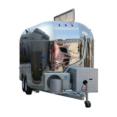 China USA OEM Street Food Trailer Airflow Vegetable Processing Vegetable Food Trailer Height Design Mobile Kitchen Food Truck for sale