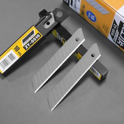 China Sharpness Free Sample Wallpaper Cutter Blades 18mm High Quality Utility Knife Blade for sale