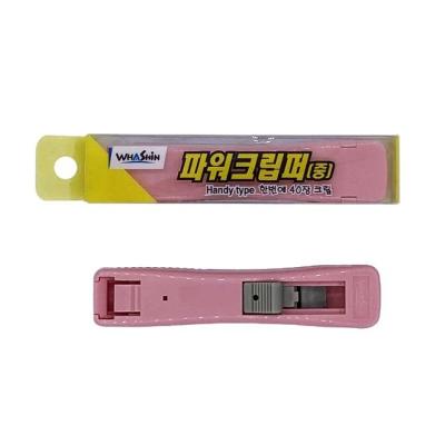 China Popular Package Paper Manual Staple High Quality Plastic Paper Clipper for sale