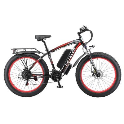 China Front And Rear Dual Aluminum Alloy Keteles Motor 1000W 26*4.0 Hydraulic Brake Electric Bicycle 48V 23AH Lithium Battery Inch Fat Tire E-Bike for sale