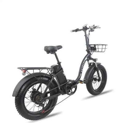 China Hot Selling Europe Aluminum Alloy Folding E-Bike 1000W Motor 18Ah Battery Capacity Electric Bike With 20x4.0 Inch Fat Tire for sale