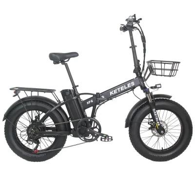 China Hot Selling EU Market Aluminum Alloy Fat Folding Tire Folding Electric Bike 1000W 18Ah Electric Mountain Bike for sale