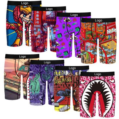 China Branded Designer Breathable Vendor Bulk Custom Plus Size S-3XL Ethik Boxers Men's Colorful Laker Basketball Men's Clip Briefs Boxer Shorts for sale