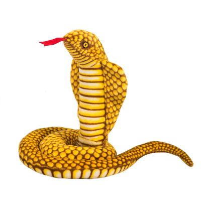 China 2021 new plush 3D simulation cobra snake plush toys for children birthday gifts simulated snake for sale