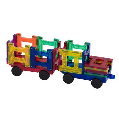 China Building Toy STEM Toys 2 Pieces Stronger Magnets Super Durable Magnetic Car Set For Magnetic Building Block Tiles for sale