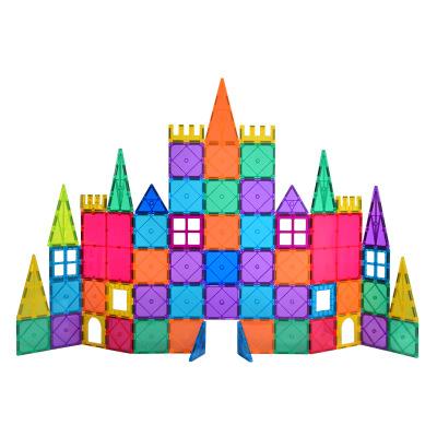 China Magic Building Toy 52 Pcs New Diamond Magnetic Tiles Good Education Blocks Toys For Children for sale