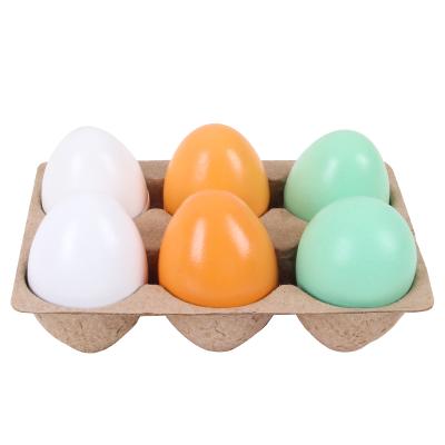 China Magnetic Educational Children Toys Play Food Set Colorful Children Educational Toys Magnetic Wooden Egg Hobby for sale