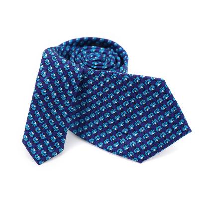 China 100% handmade fashionable dark blue animal neck tie silk tie cute ladybugs printed ties wholesale men's Shengzhou pure silk tie for sale