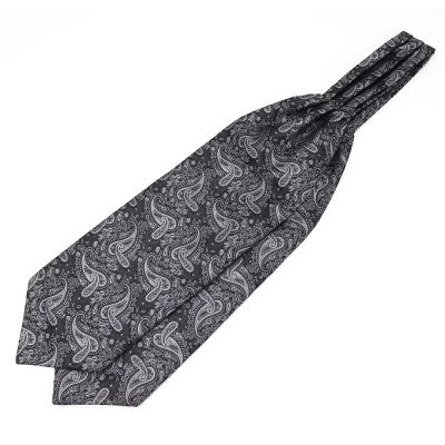 China 100% Handmade Classic Gentleman Gray Paisley Woven Jacquard Mans Neckerchief Scarf Ties For Sale for sale