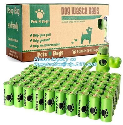 China PE Compostable dog poop bag/ pet waste Bags, Leak Proof Dog Waste Poop Bags, Environment Friendly Compostable Dog Pet Po for sale