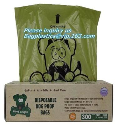 China home used compostable customized printed biodegradable dog poop bags, PLA Dog Poop Waste Trash Bag, Premium Quality Comp for sale