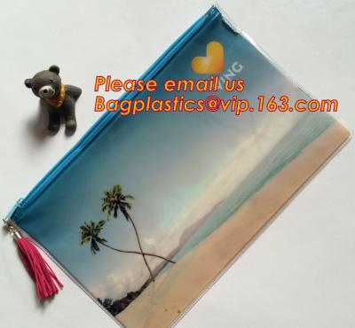 China High quality PVC Bags Fancy plastic colored Pencil case Pouches for kids for sale