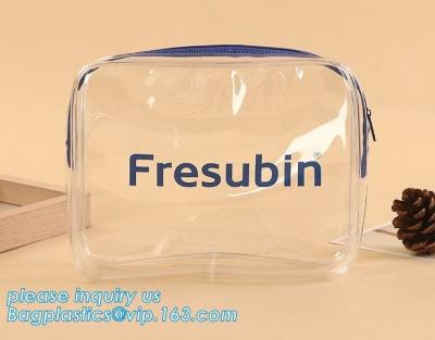 China Soft PVC EVA Clear Plastic Vinyl Cosmetic Packaging Bag with Zipper, makeup pouch transparent PVC clear cosmetic bags for sale