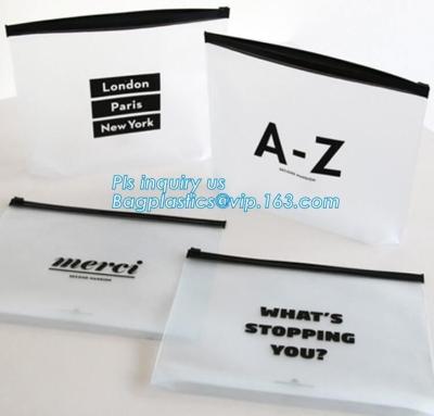 China Summer Kit Frosted Zip lockk Bag Slider Zipper Bag, underware packing PE material slider zipper bag, slider zipper pvc bag for sale