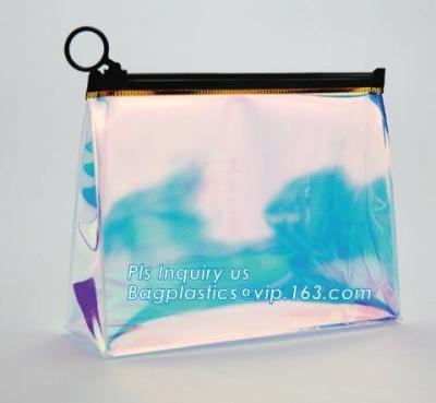 China Standup Cosmetic PVC Bag With Slider, swimwear PVC vinyl Bag with slider zipper, Bag With Zipper /Cosmetic Zipper Bag Wh for sale