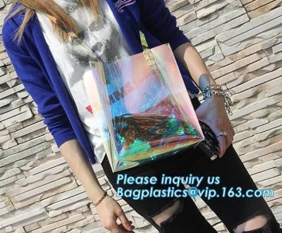 China Handbags Shoulder Tote PVC Beach Bags for women with Zipper, pvc tote bag transparent handbag shoulder bag, Tote Handbag for sale