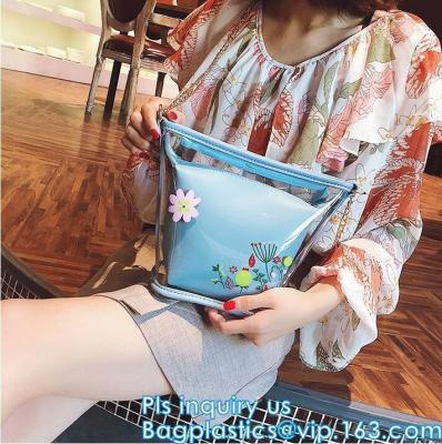 China shopping bag plastic bag sizes standard promotional shoulder bag waterproof, Tote Bag Fashion Pvc beach bag, tote, handy for sale