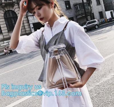 China EVA pvc lady packing handbag, Online shop china fashion transparent PVC ladies handbag, holographic handbag, Cosmetic Tr for sale