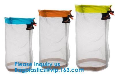 China Nylon Mesh Net Drawstring Bag Mesh Pouch Organic Mesh Produce Bags With Custom Logo,Reusable Eco Friendly Nylon Drawstri for sale