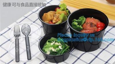 China PLA Tray To Go Containers Food Disposable Biodegradable Plastic PLA bowl Salad Bowl With Lid,fast food container disposa for sale