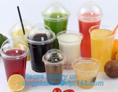 China 600ml PET plastic cup with lid for juice,Food grade 12oz 375ml cold drink transparent biodegradebale PET disposable plas for sale